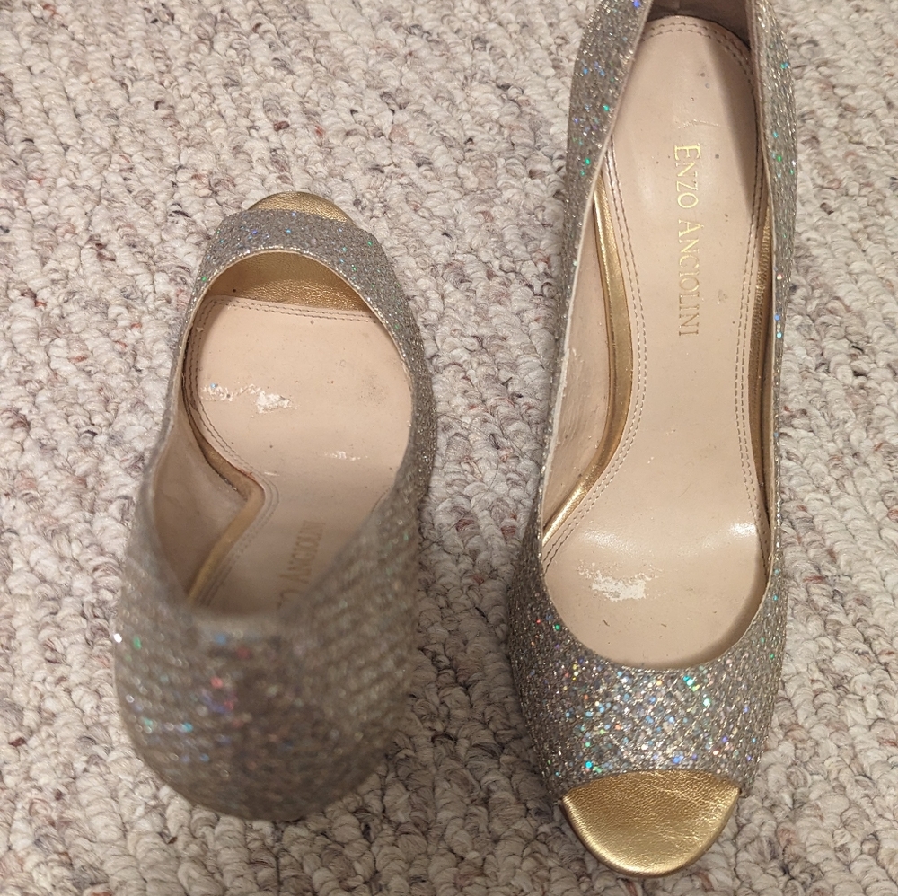 Enzo Angiolini sequin stilettos